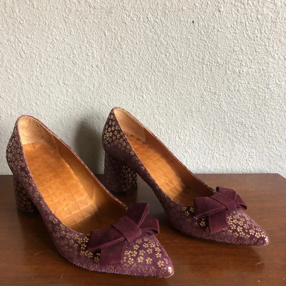 Chie Mihara Purple and Gold Heels 40 - Picture 2 of 12